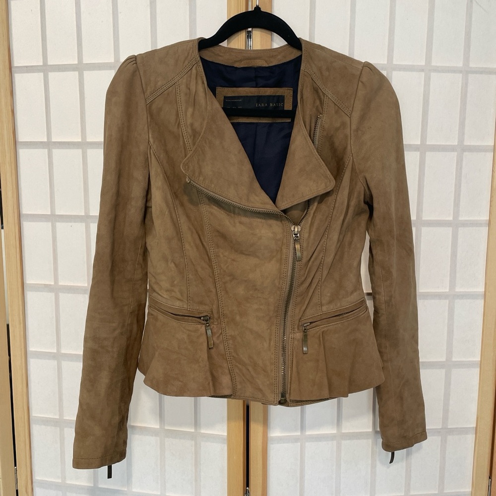 Zara Tan Suede Jacket